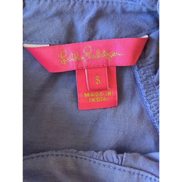 Lilly Pulitzer Pastel Halter Top Purple Tank Sleeveless Ruffles Easter Jerrica S - Picture 4 of 12